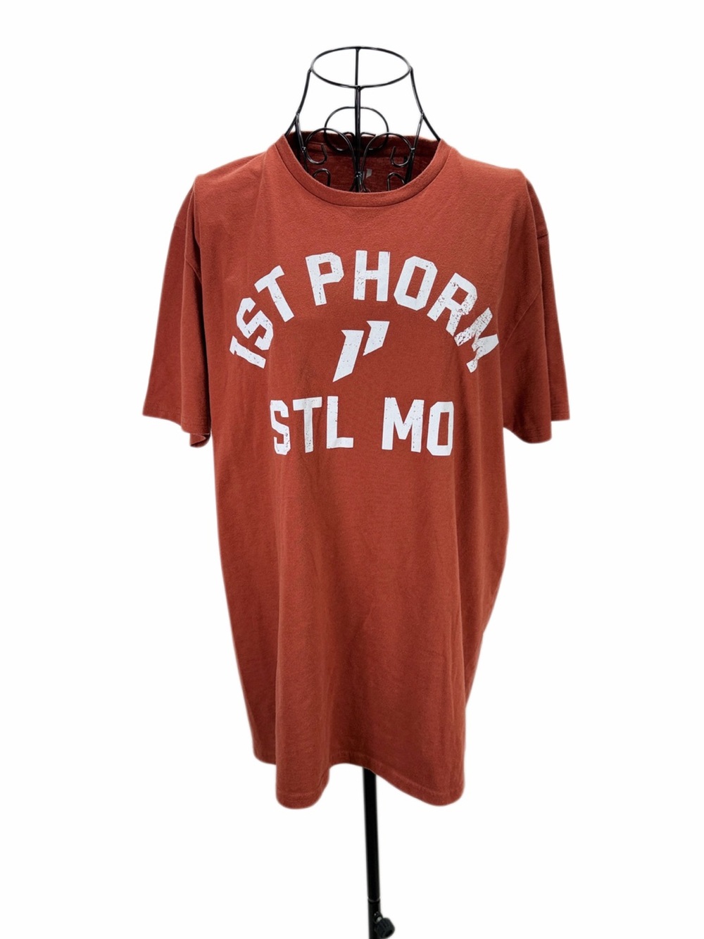 1st Phorm STL MO Distressed Graphic Tee Large Rust